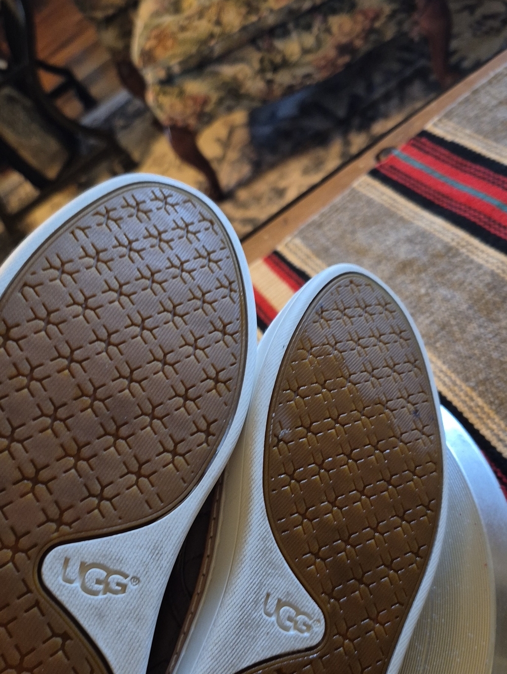 UGG "Soleda": Satin quilted slip-on sneakers. , Silver Grey color.EC(#1856S) - Picture 8 of 16